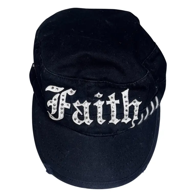 Y2K Bling FAITH Canvas Cap Hat