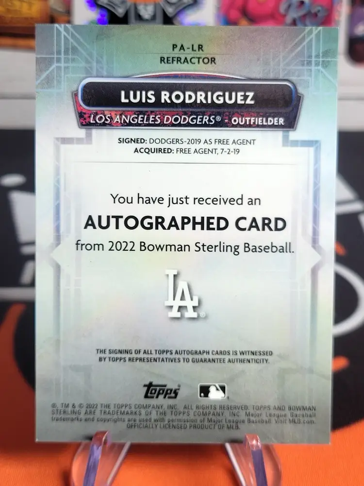 Luis Rodriguez 2022 Bowman Sterling Prospect Auto Refractor /150 Dodgers