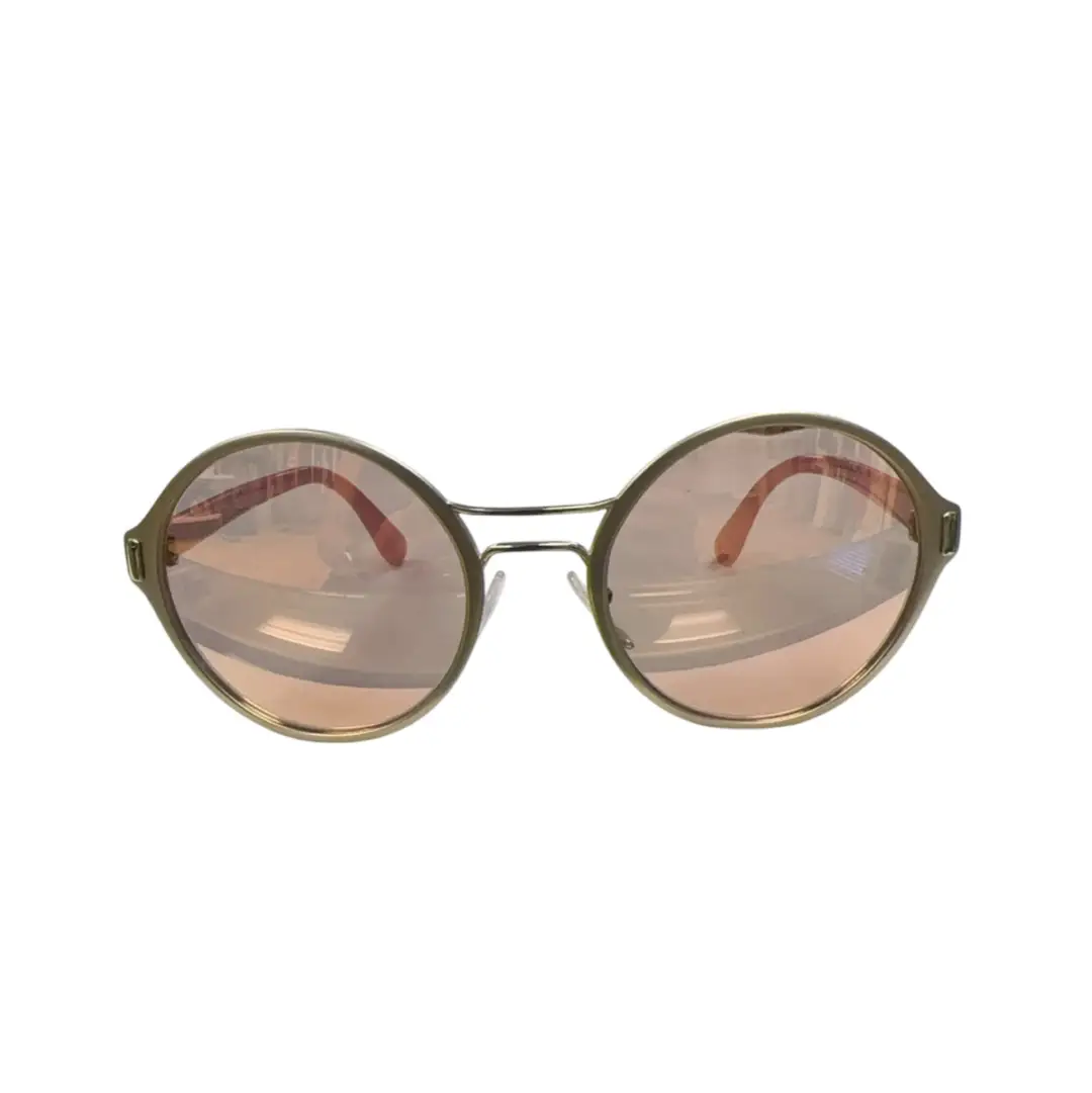 Prada Gold & Pink Round Sunglasses