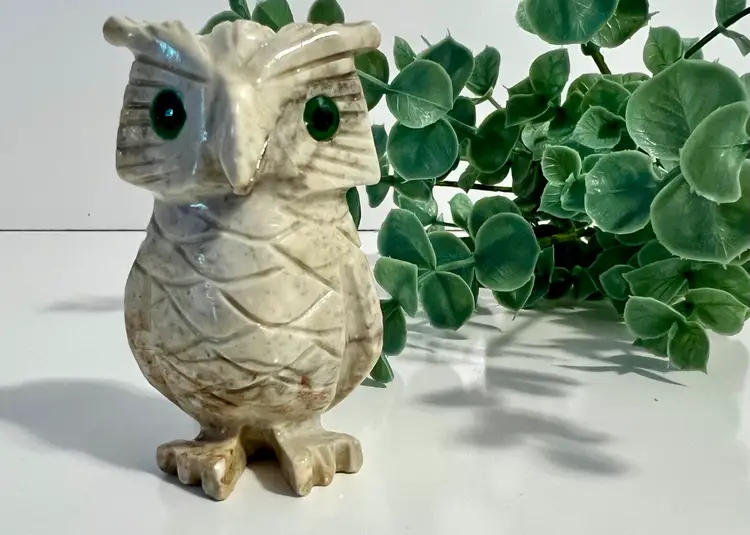 Soapstone Hand Carved Owl