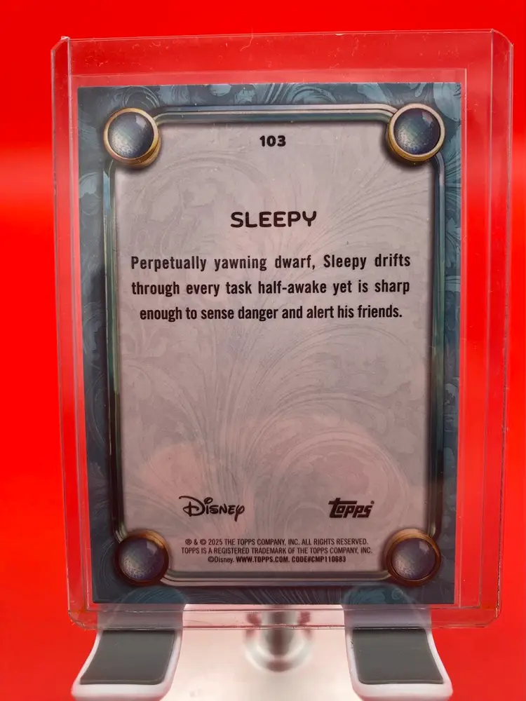 2025 Topps Disney Wonder Sleepy Foil Trading Card #103 - Snow White