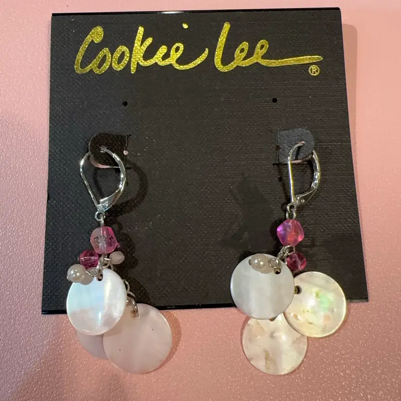 Cookie Lee Mother Of Pearl Dangle Earrings