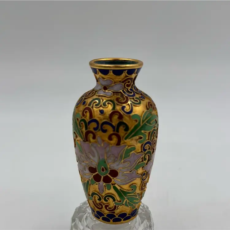 Vintage Cloisonné Mini Bud Vase beautiful design