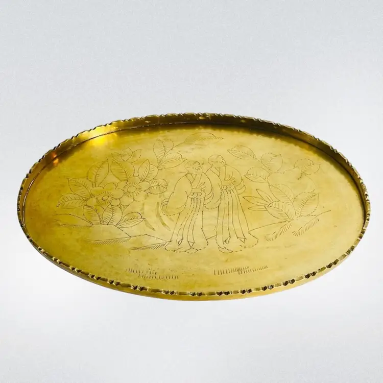 Vintage Solid Brass  
Serving Tray