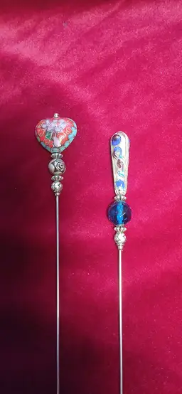 Vintage Cloisonne Hat Pins