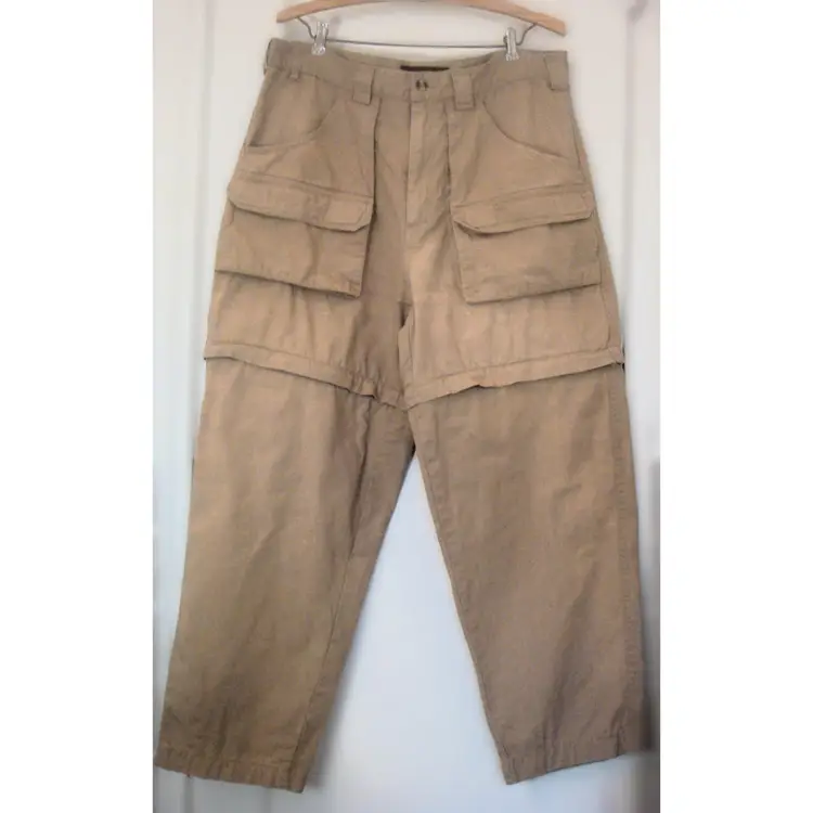 J. Peterman Mens Convertible Utility Pants Barrel Leg