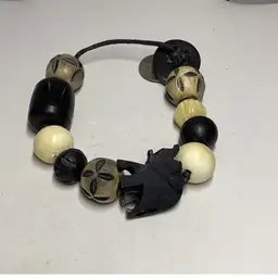 Wooden Elephant Bracelet 7.5”