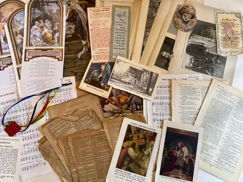 Huge Religious Ephemera Craft Set. Junk Journaling, Smash Books, Scrapbooking. 65 Items (2)