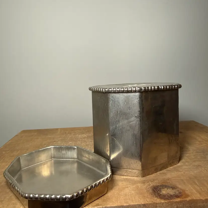 Silver Octagonal Container