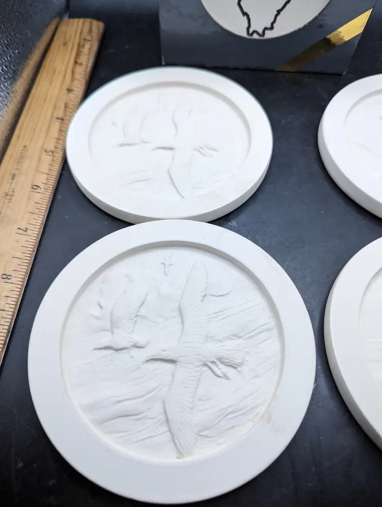 Vintage Terra Coasters Set of 4 Duck Design in Box New Old Stock.