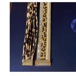 Magnetic leopard bracelet set