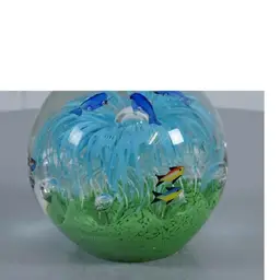 Paperweight Globe Large Maritime 1970s