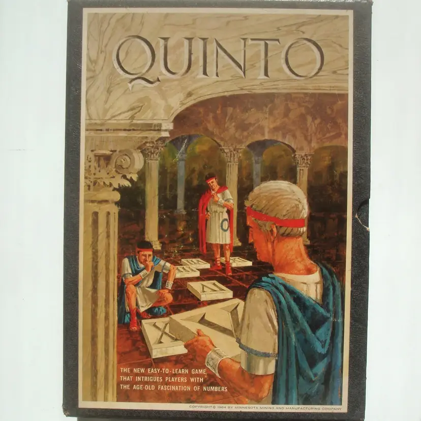 Vintage 1964 QUINTO Numbers Board Game