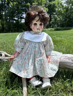 Horror Doll Mildread Creepy Horror Scary Halloween Doll OOAK (One Of A Kind) 19.5” Tall & Hand Painted  Stage Prop or Halloween Decoration
