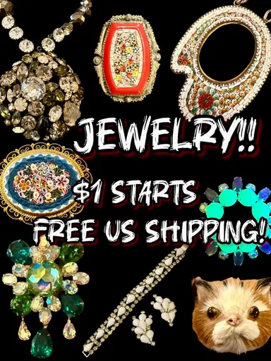 Micro Mosaics, Austrian, Enamel Flowers, Rhinestones 