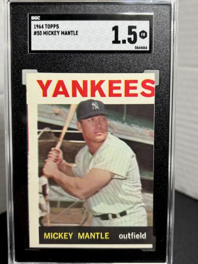MICKEY MANTLE 1964 Topps #50 SGC 1.5 FR Yankees HOF A1499