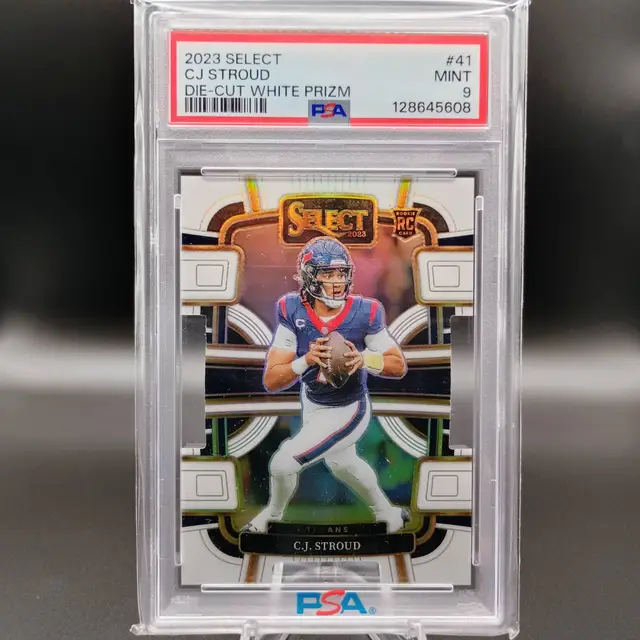 2023 Select CJ Stroud #41 Concourse Die-Cut White Prizm /199 PSA 9