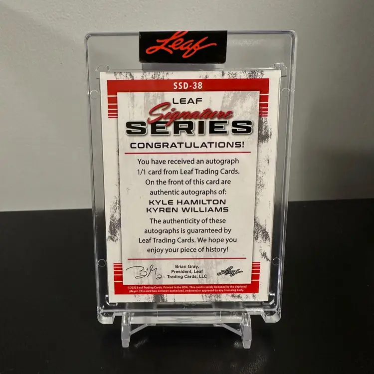 Kyle Hamilton / Kyren Williams Leaf 1/1 Notre Dame