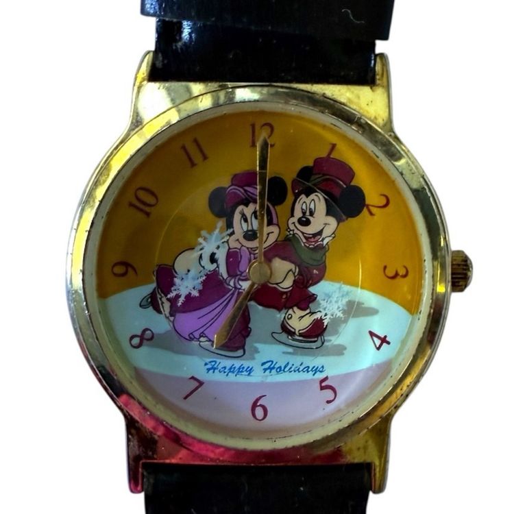 Disney Watch Vintage 1998 Mickey & Minnie On Ice Cast Holiday Celebration Special Limited Release