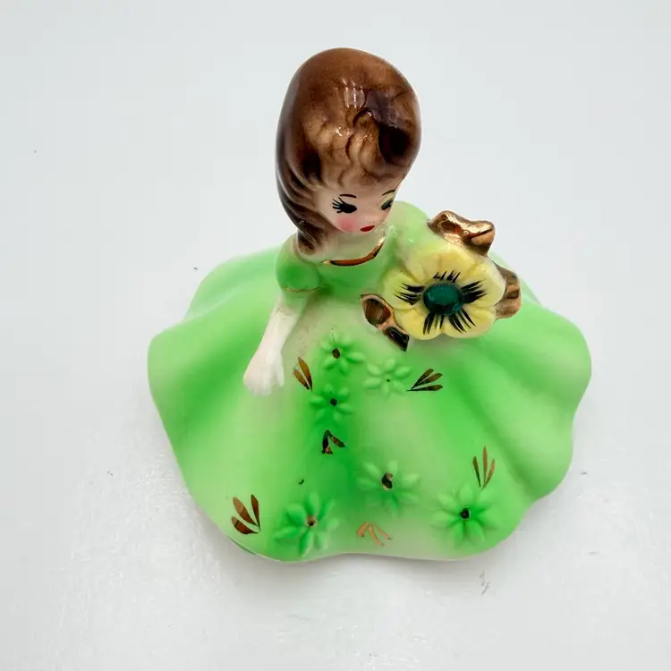 Josef Originals May Emerald Birthstone Ceramic Figurine