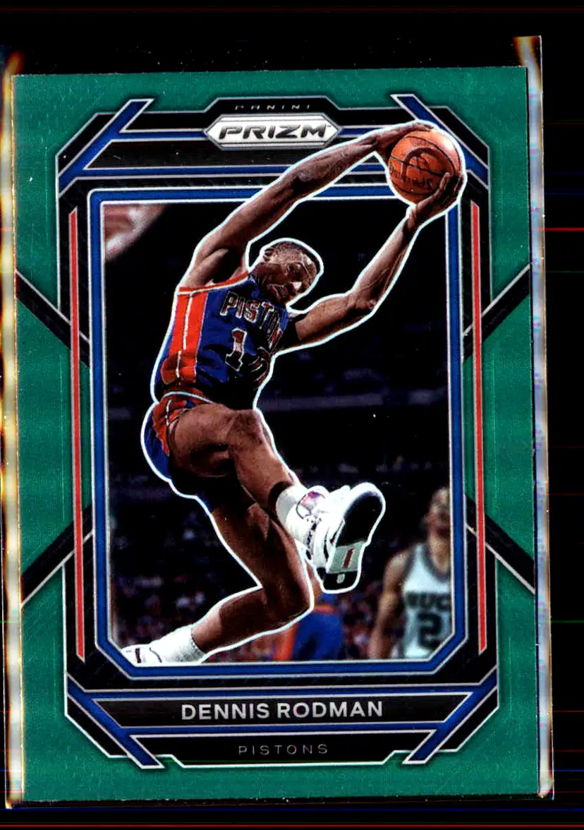 Dennis Rodman 2022-23 Panini Prizm Green Prizm #291 - (2) - Detroit Pistons
