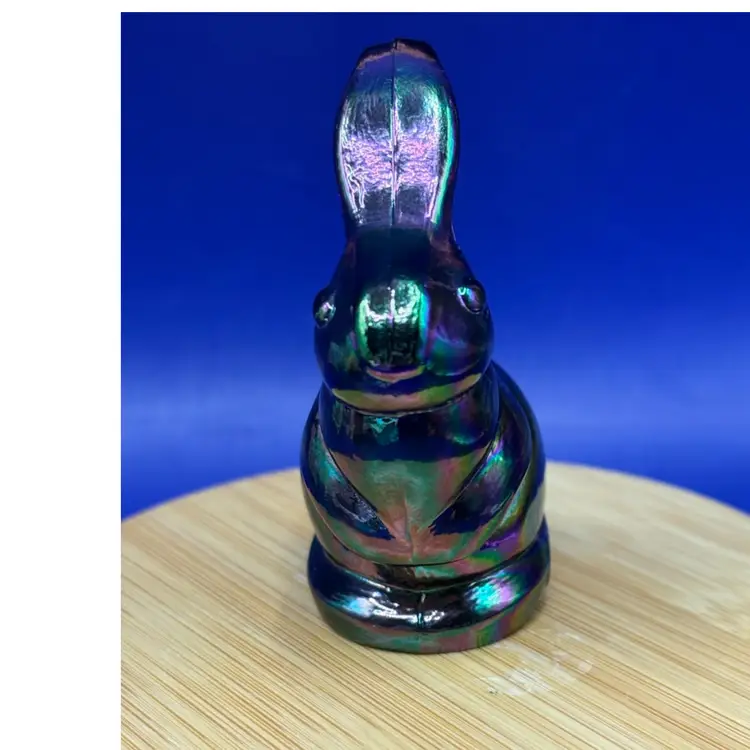 Fenton Purple Amethyst Carnival Glass Bunny Rabbit