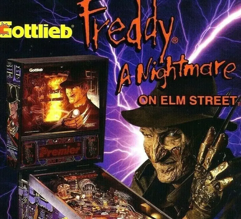 Freddy A Nightmare On Elm Street Pinball Flyer Monsters Horror Art NOS Oversize