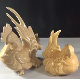 Vintage Ceramic Rooster And Hen