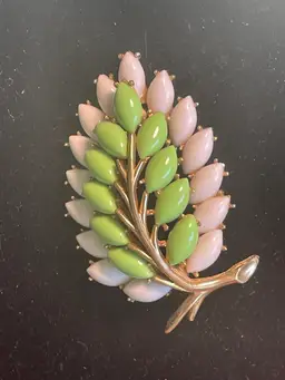 Vintage Trifari Leaf And Berry Brooch