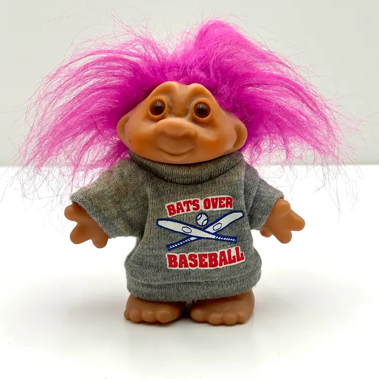 Dam Norfin Troll 1986 Baseball Sweatshirt And Wild Purple Hair