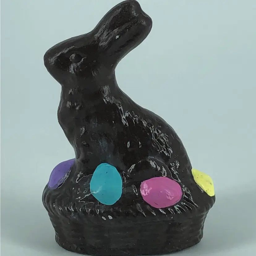Vintage Ceramic Chocolate Easter Bunny Rabbit Figurine