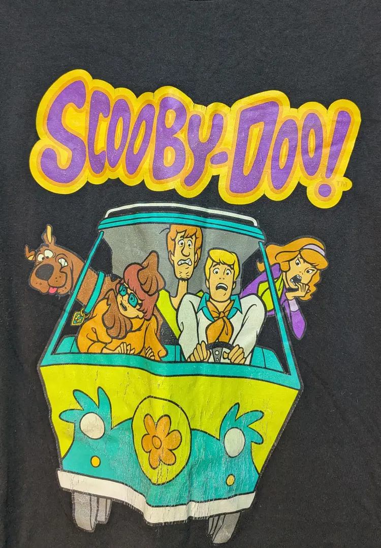 Vintage T-shirt Scooby Doo Mystery Machine Shaggy Black XL Delta