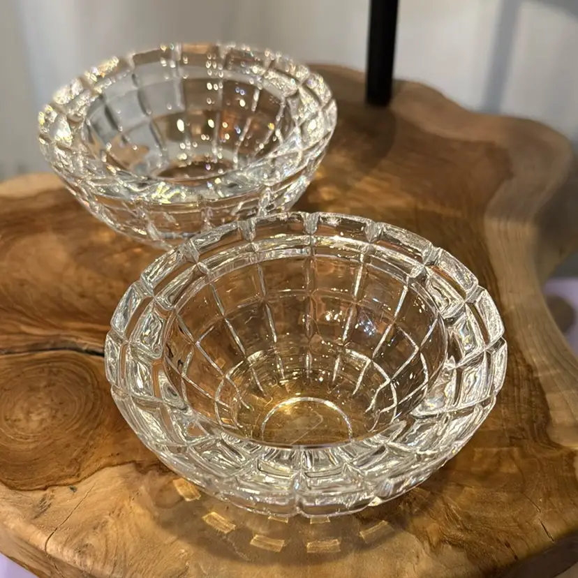 Set Of Crystal Votive Holders