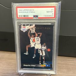 Shaquille O’Neal 1992 Upper Deck Draft Card No. 1 PSA 8