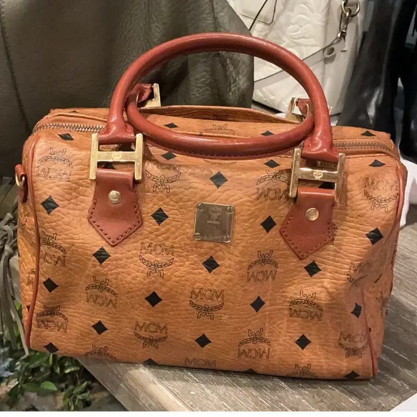 MCM Visitos Boston Monogram Duffel Bag