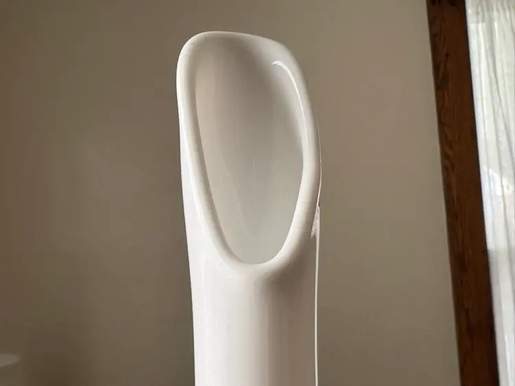 Vintage Fenton Olde Virginia Glass Milk Glass Swung Vase