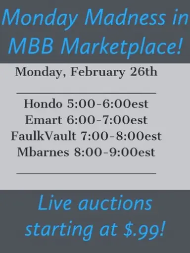 MBarnes_90 Monday Madness Auctions!