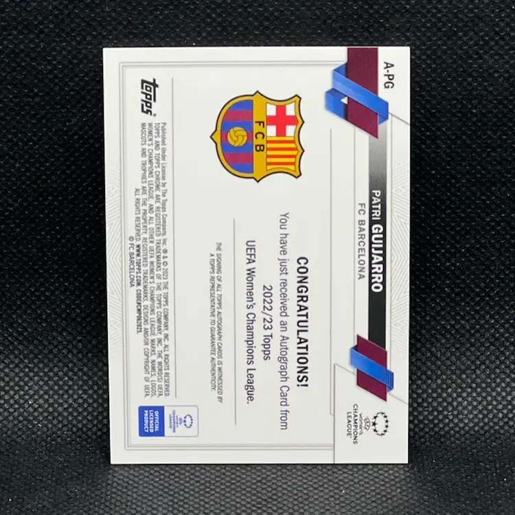 Patri Guijarro 2022/23 Topps Chrome Autograph Soccer Card