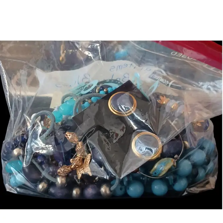 "Baby Blues" Themed All Wearable Mystery Jewelry Collection 1 lb Vtg/Mod