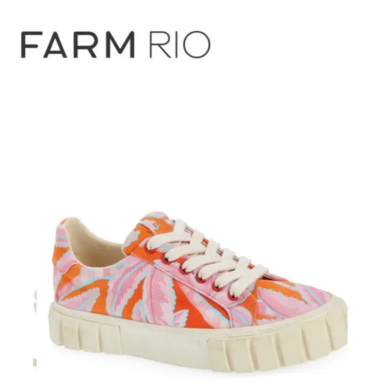 NEW FARM RIO Coconut Tree Flatform Sneaker - Size 10.