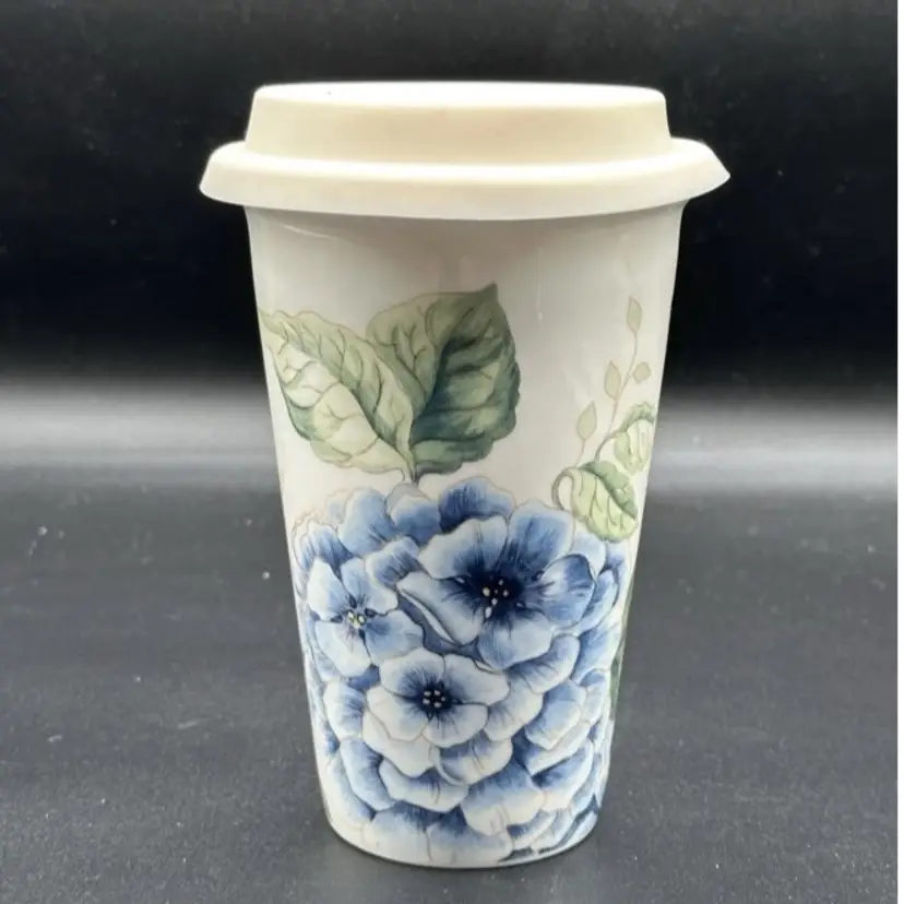 Lenox Butterfly Meadow Thermal Travel Cup Mug with Silicone Lid -10 oz