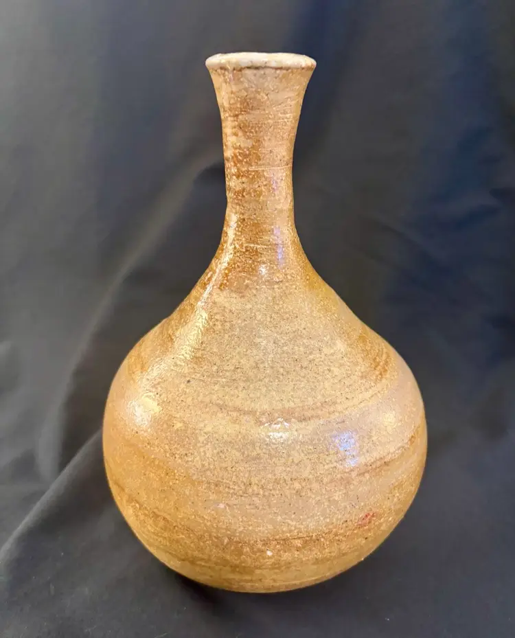 Vintage Wood-fired Japanese Sake Decanter 9”