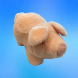 Vintage 1986 Iwaya Adorable Pudgey the Piglet Battery Operated Walking Oinking Plush Baby Pig, Works Great 10”