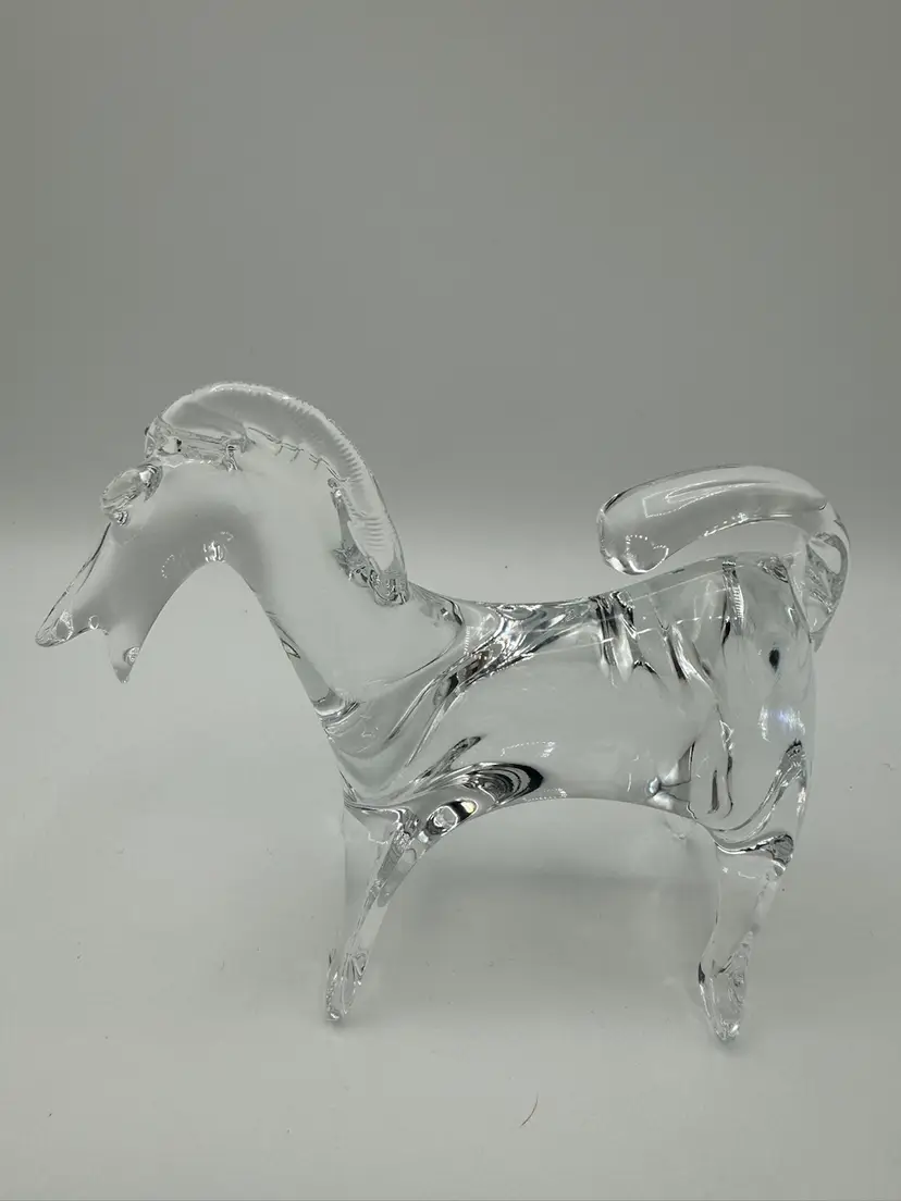 Vintage Viking Glass Glass Horse Figurine Hand Blown