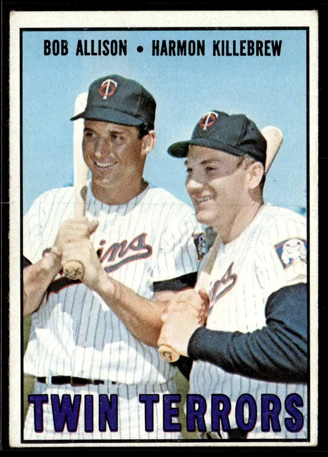 #131 Twin Terrors (Bob Allison / Harmon Killebrew) CPC 1967 Topps #334 *LIVE AUCTION*