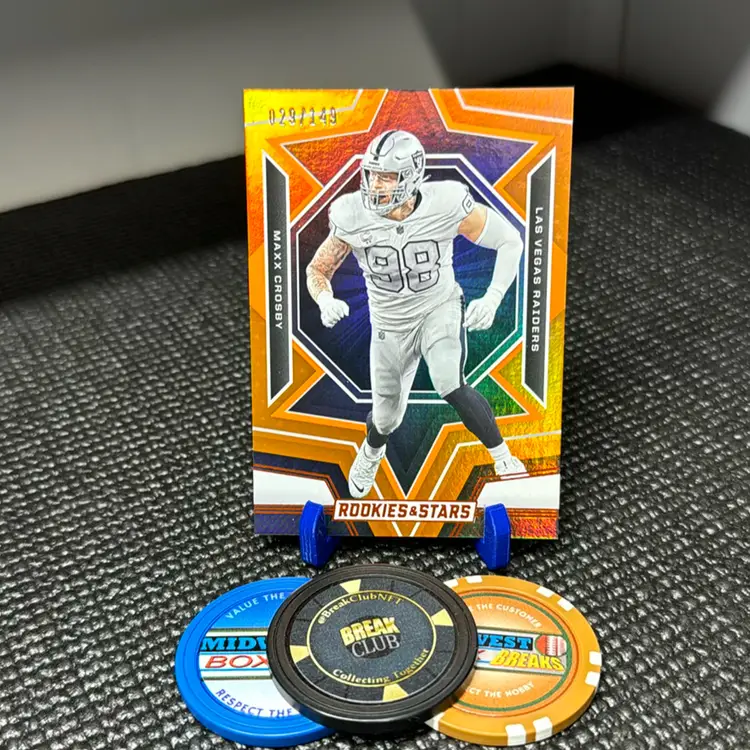 2023 Maxx Crosby Orange Foil 029/199 Rookies And Stars Las Vegas Raiders