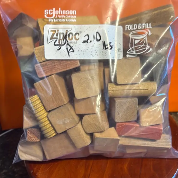 Vintage Wooden Blocks- Set A Approx 3 Lbs - Well Worn With Age- Great For Crafts