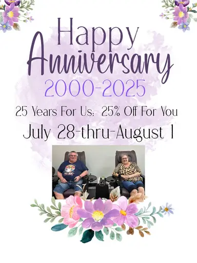 Happy Anniversary 25 Years For Us 25% For You
