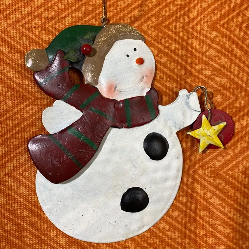 FP Tin Snowman Ornament
