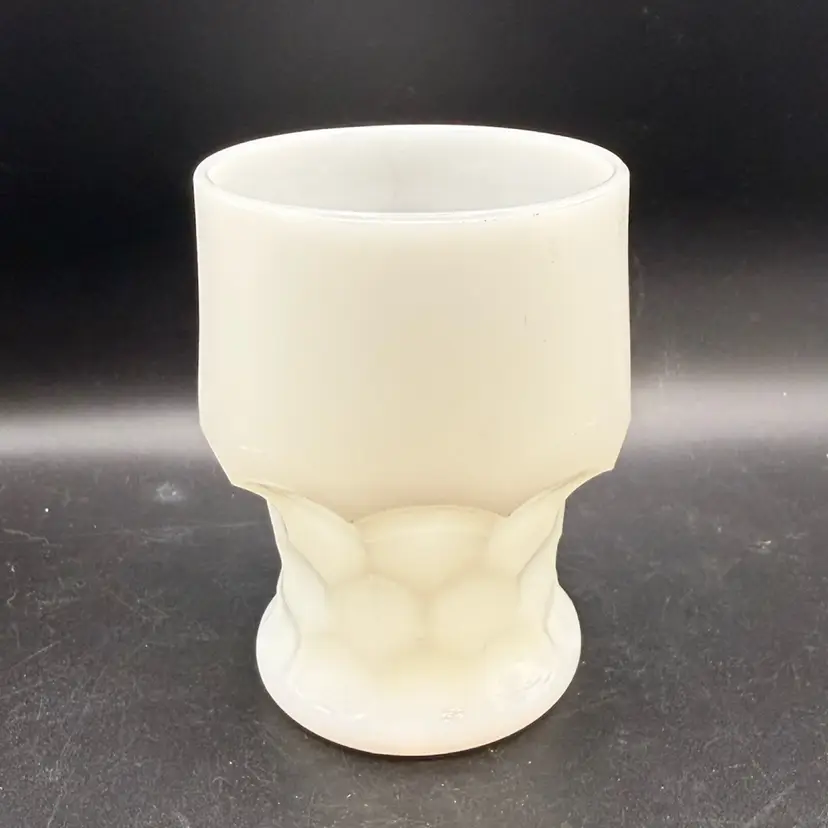 Vintage Viking Milk Glass Georgian or Honeycomb Tumbler